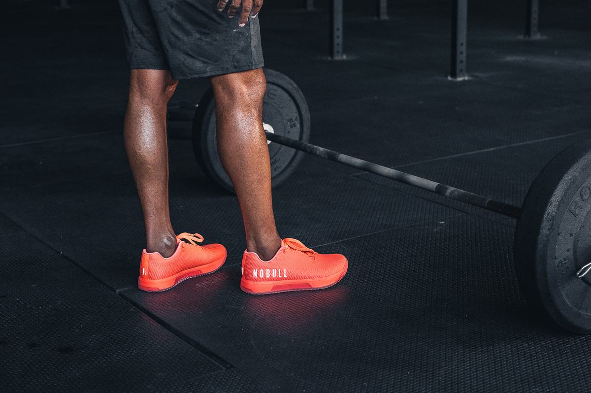 Nobull Superfabric Crossfit® Neon Men's Crossfit Shoes Coral | Australia (MQ2176)